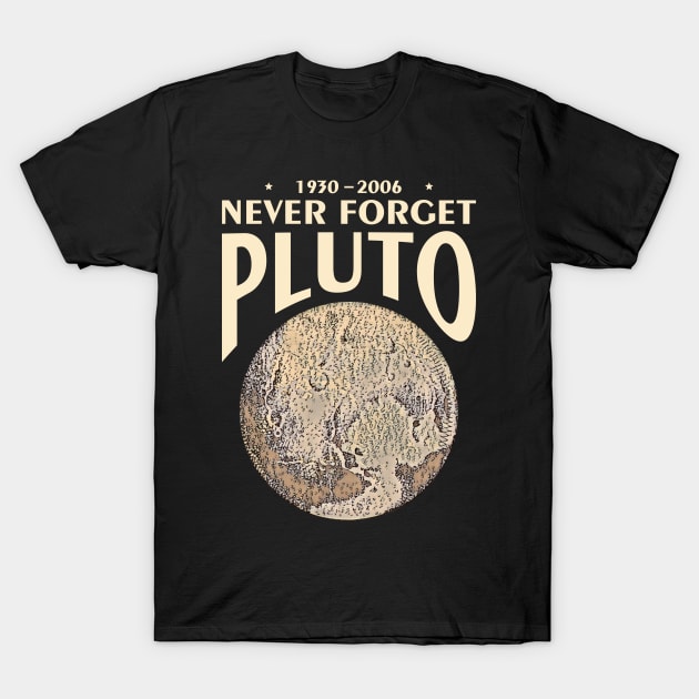 Pluto Never Forget 1930 - 2006 T-Shirt by area-design